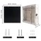 8x8 Wood Shadow Box Frame Glass Door Display Case with Linen Back and 6 Stick Pins,1.5 inches Interior Depth,Ideal for Memorabilia Pictures Flowers Medals Tickets Rustic White
